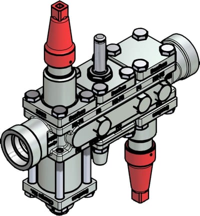 Danfoss ICF 20-6-4 Flexline valve station, 32 mm, ASME B 16.11