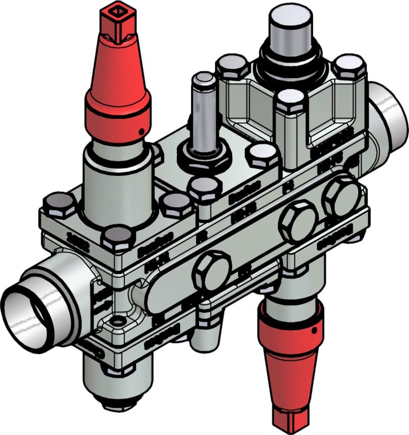 Danfoss ICF 20-6-5MC Flexline valve station, 32 mm, EN 10220 (code 027L3048)