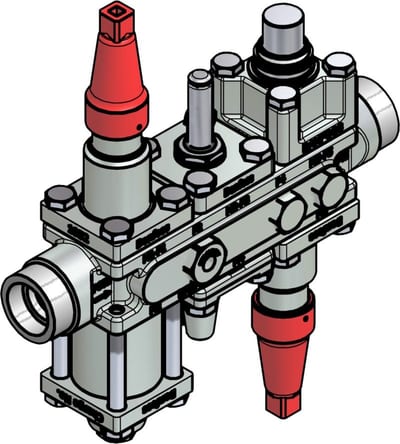 Danfoss ICF 20-6-5MC Flexline valve station, 25 mm, ASME B 16.11