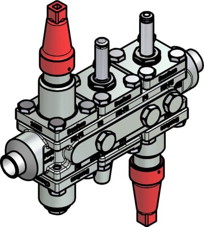 Danfoss ICF 20-6-90 Flexline valve station, 20 mm, EN 10220 (code 027L3053)