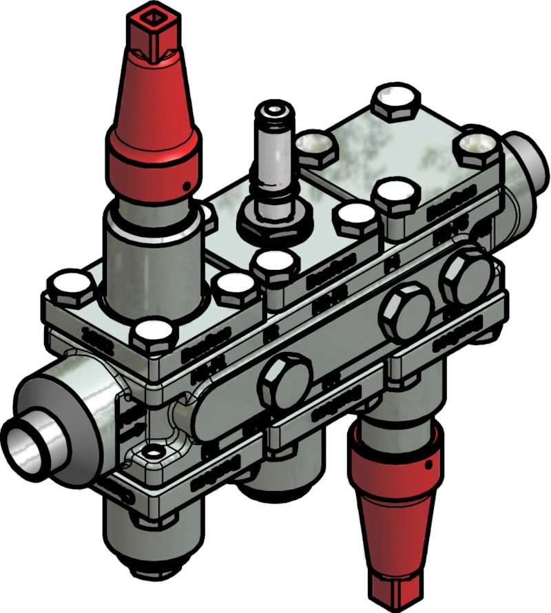 Danfoss ICF 20-6-90 Flexline valve station, 20 mm, EN 10220 (code 027L3056)