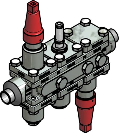 Danfoss ICF 20-6-90 Flexline valve station, 20 mm, EN 10220 (code 027L3056)