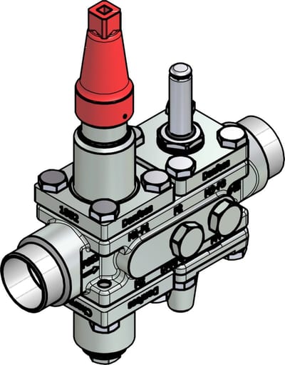 Danfoss ICF 20-4-8 Flexline valve station, 32 mm, EN 10220