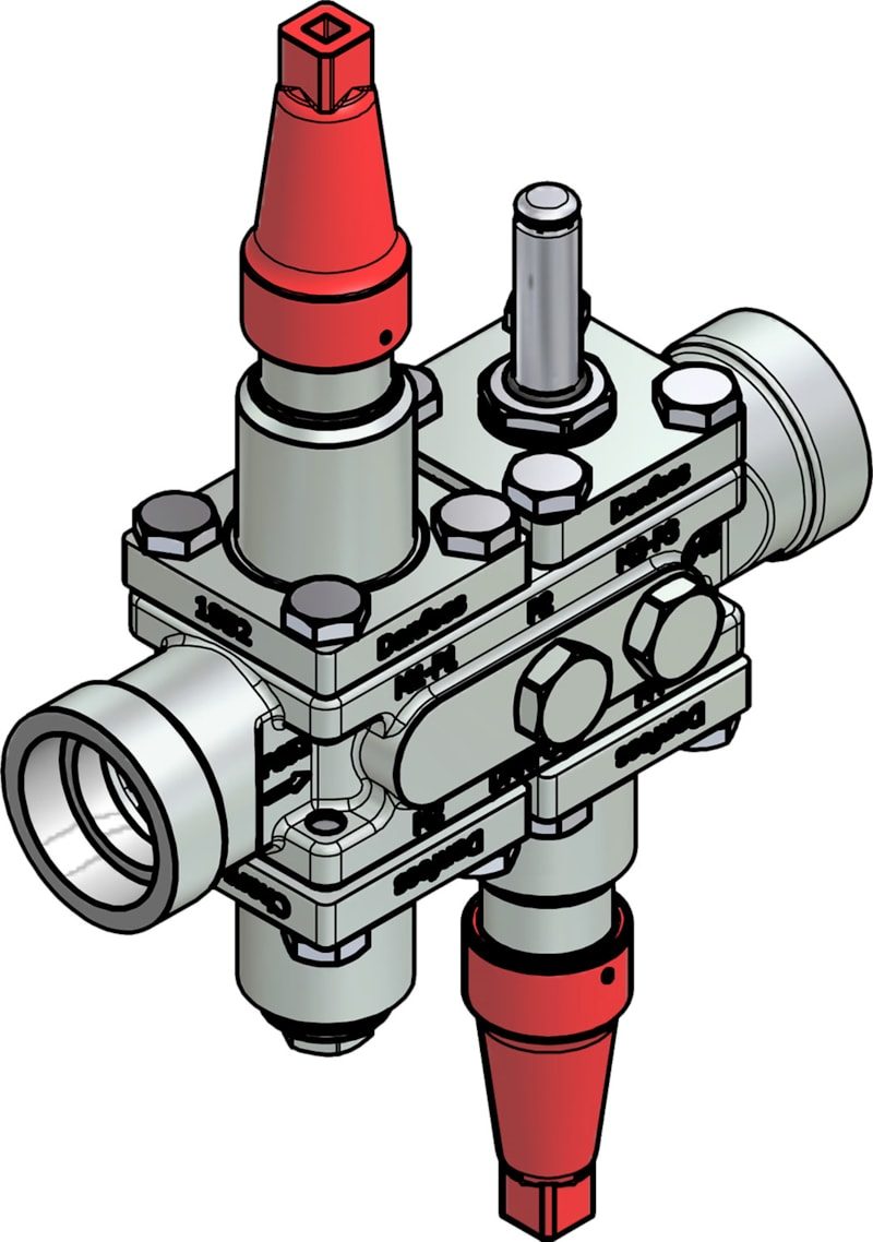 Danfoss ICF 20-4-9 Flexline valve station, 32 mm, ASME B 16.11 (code 027L3072)