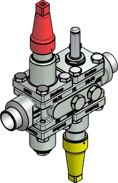 Danfoss ICF 20-4-10RA Flexline valve station, 25 mm, EN 10220