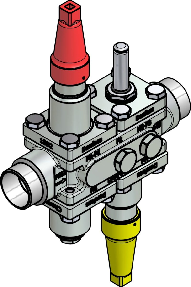 Danfoss ICF 20-4-10RA Flexline valve station, 32 mm, EN 10220 (code 027L3076)