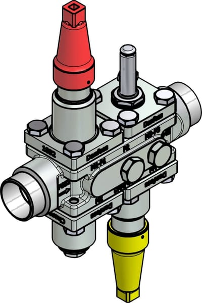 Danfoss ICF 20-4-10RA Flexline valve station, 32 mm, EN 10220