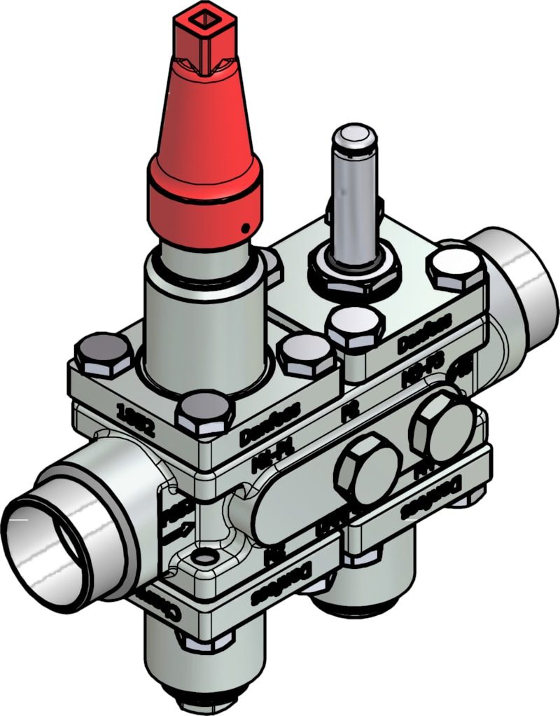 Danfoss ICF 20-4-11 Flexline valve station, 32 mm, EN 10220 (code 027L3084)