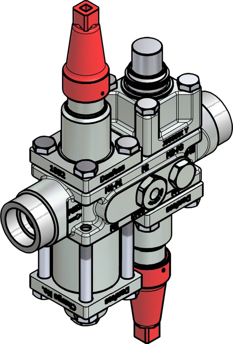 Danfoss ICF 20-4-14MA Flexline valve station, 25 mm, ASME B 16.11 (code 027L3101)