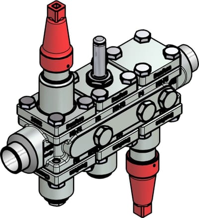 Danfoss ICF 20-6-90 Flexline valve station, 25 mm, EN 10220 (code 027L3123)