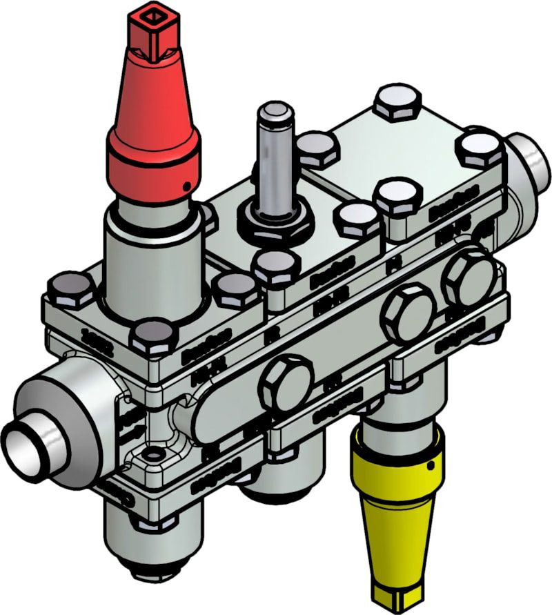 Danfoss ICF 20-6-90 Flexline valve station, 20 mm, EN 10220 (code 027L3144)