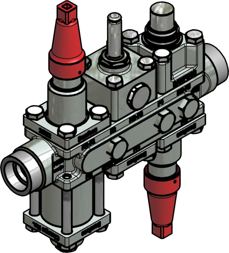 Danfoss ICF 20-6-5HMA Flexline valve station, 25 mm, ASME B 16.11 (code 027L3323)