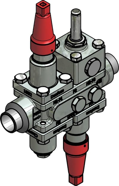 Danfoss ICF 20-4-9H Flexline valve station, 25 mm, EN 10220