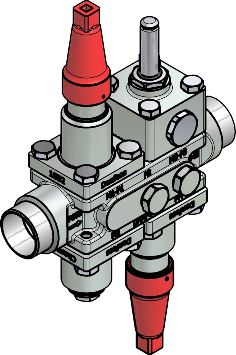 Danfoss ICF 20-4-9H Flexline valve station, 32 mm, EN 10220 (code 027L3334)