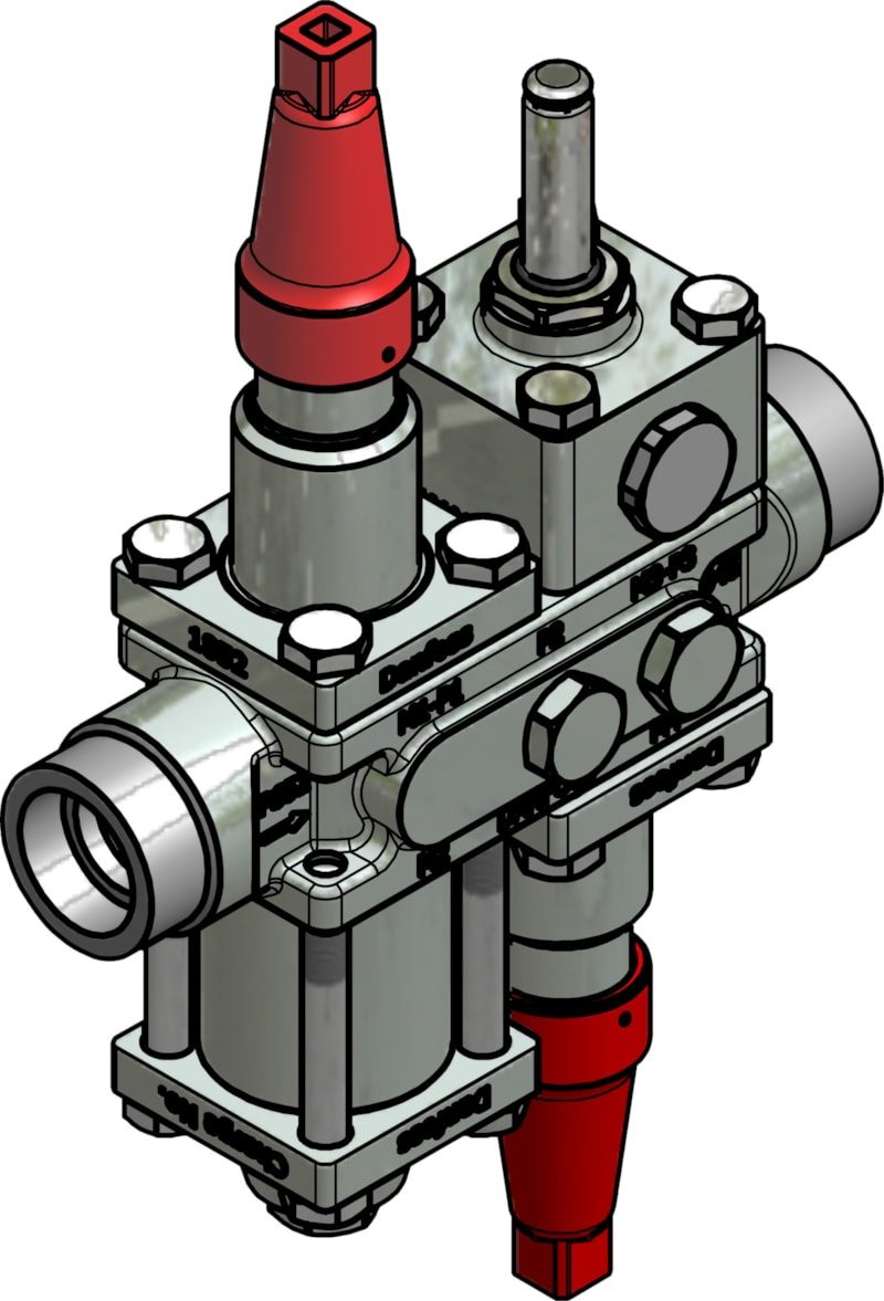 Danfoss ICF 20-4-9H Flexline valve station, 25 mm, ASME B 16.11 (code 027L3336)