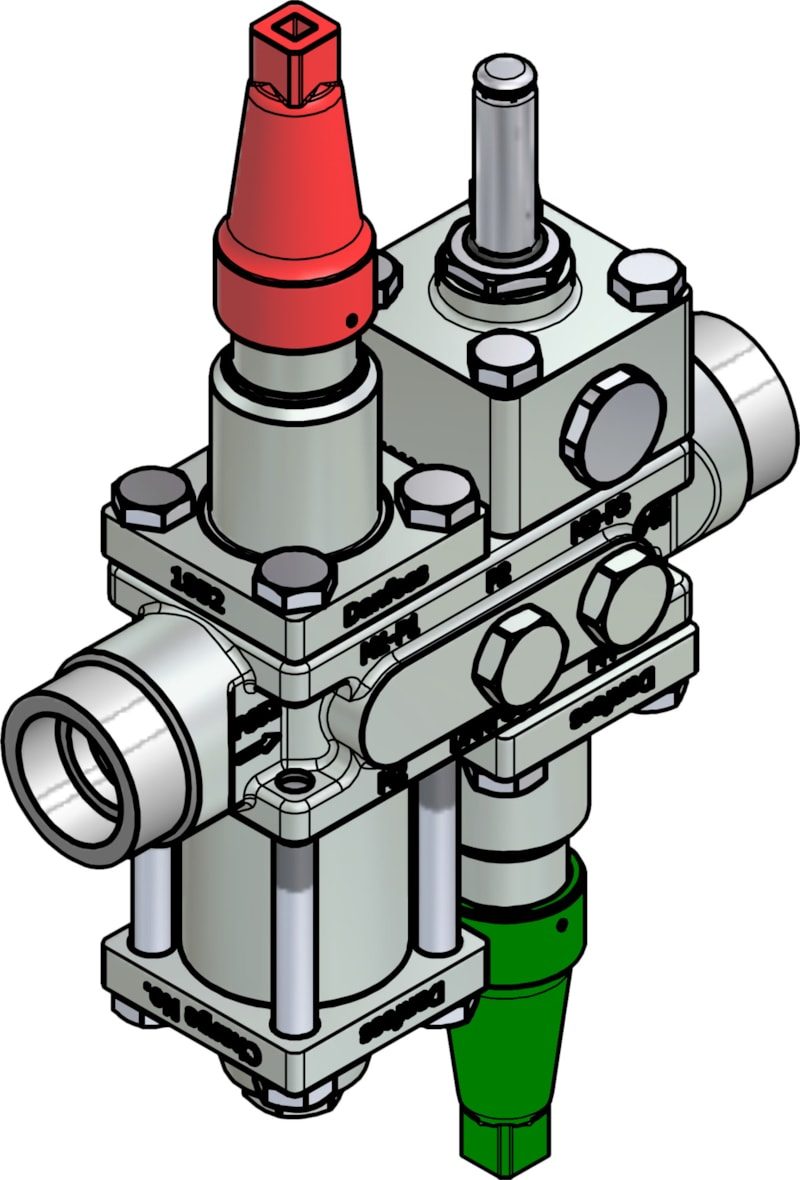 Danfoss ICF 20-4-18H Flexline valve station, 25 mm, ASME B 16.11 (code 027L3354)