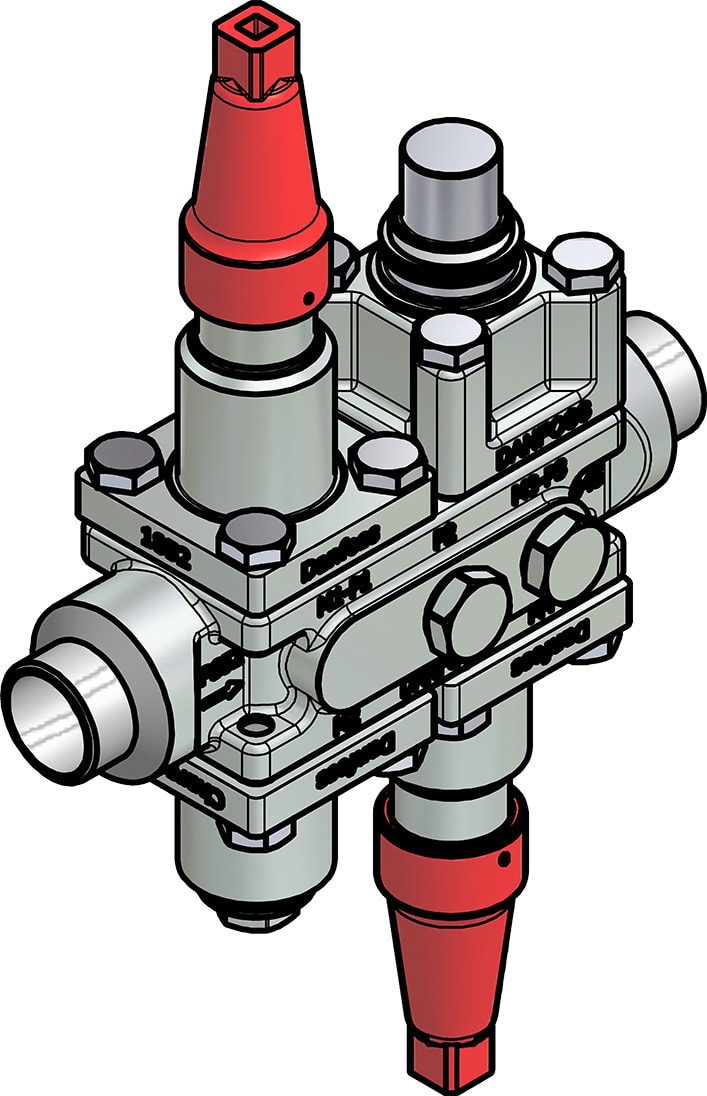 Danfoss ICF 20-4-14MB66 Flexline valve station, 25 mm, EN 10220 (code 027L3356)