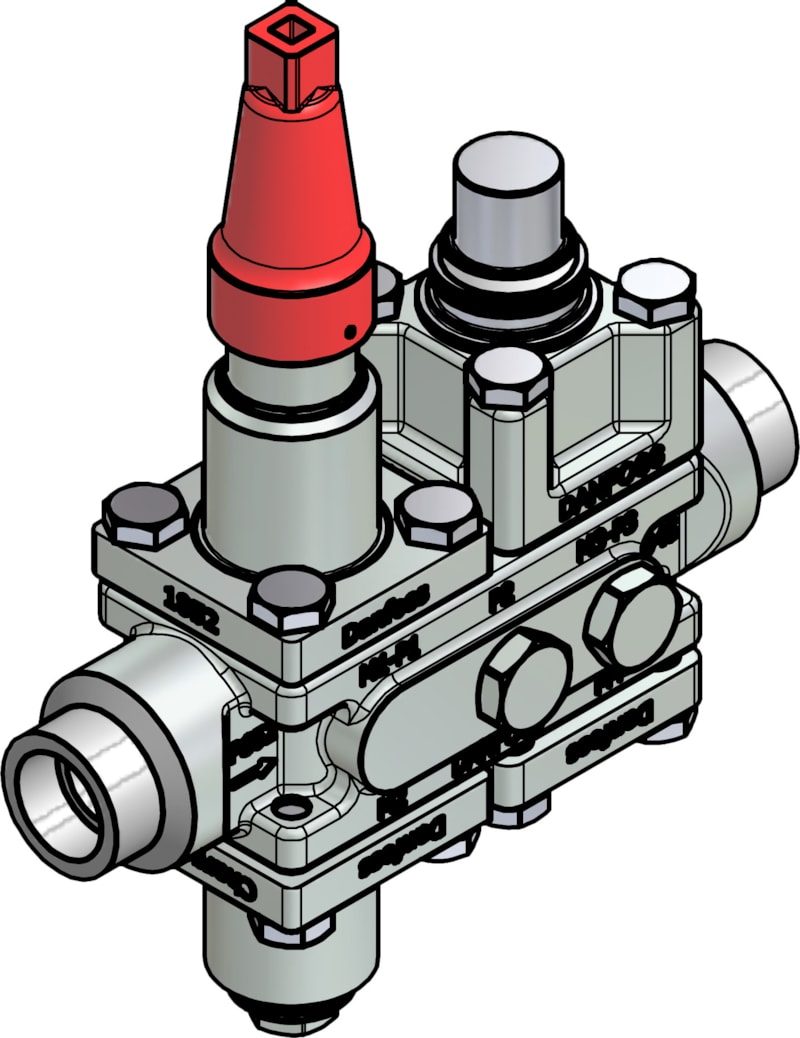 Danfoss ICF 20-4-90 Flexline valve station, 20 mm, ASME B 16.11 (code 027L3362)