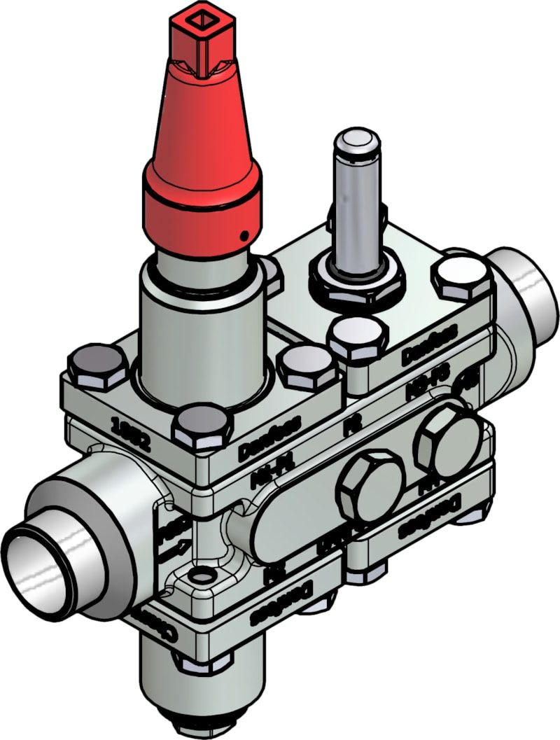 Danfoss ICF 20-4-90 Flexline valve station, 25 mm, EN 10220 (code 027L3364)