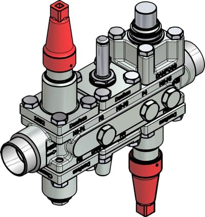 Danfoss ICF 20-6-5MB66 Flexline valve station, 32 mm, EN 10220