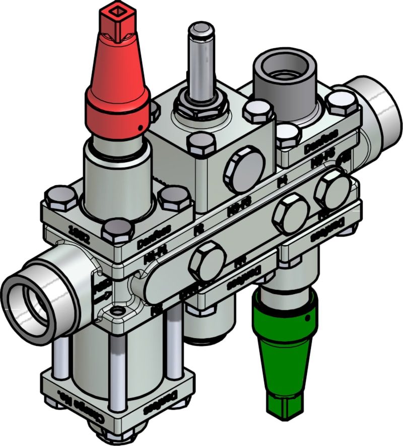 Danfoss ICF 20-6-90 Flexline valve station, 25 mm, ASME B 16.11 (code 027L3377)