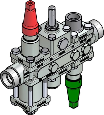 Danfoss ICF 20-6-90 Flexline valve station, 25 mm, ASME B 16.11 (code 027L3377)