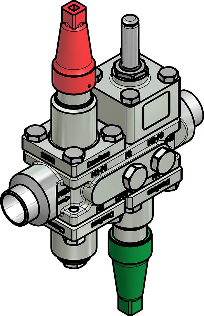 Danfoss ICF 20-4-18H Flexline valve station, 25 mm, EN 10220 (code 027L3380)