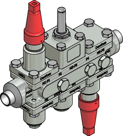 Danfoss ICF 20-6-90 Flexline valve station, 20 mm, EN 10220 (code 027L3387)