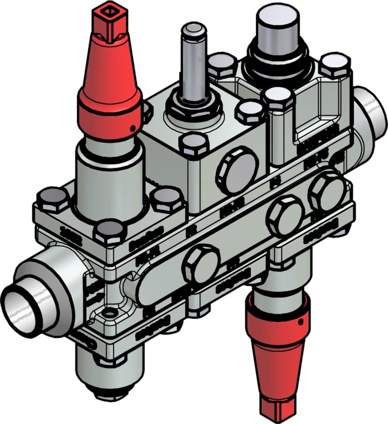 Danfoss ICF 20-6-5HMB Flexline valve station, 32 mm, EN 10220 (code 027L3390)