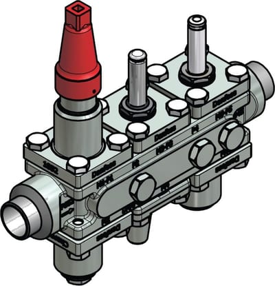 Danfoss ICF 20-6-90 Flexline valve station, 25 mm, EN 10220 (code 027L3396)