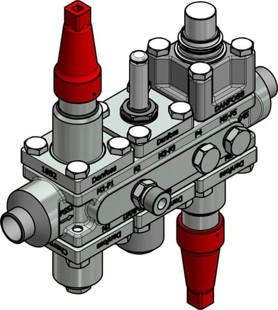 Danfoss ICF 20-6-90 Flexline valve station, 20 mm, EN 10220 (code 027L3397)