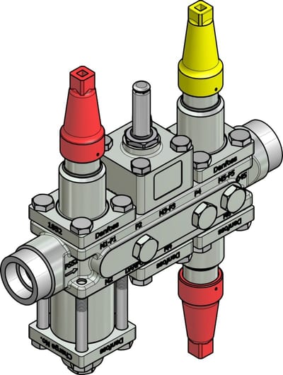 Danfoss ICF 20-6-1HRB Flexline valve station, 25 mm, ASME B 16.11