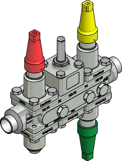 Danfoss ICF 20-6-2HRB Flexline valve station, 25 mm, EN 10220