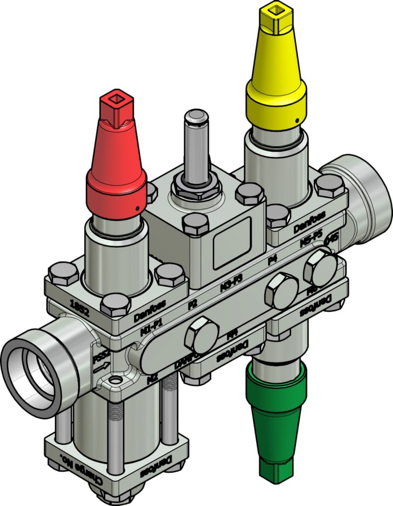 Danfoss ICF 20-6-2HRB Flexline valve station, 32 mm, ASME B 16.11 (code 027L3413)