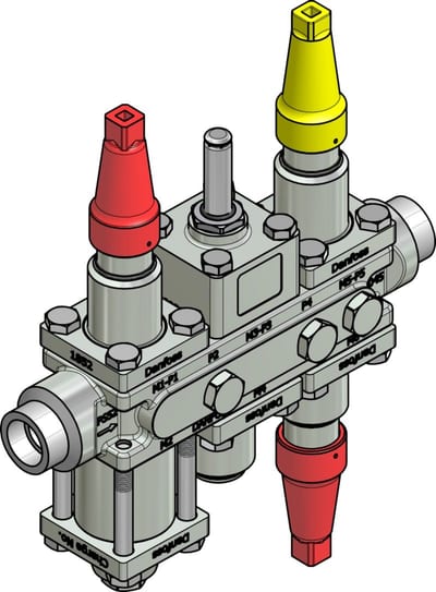 Danfoss ICF 20-6-3HRB Flexline valve station, 20 mm, ASME B 16.11