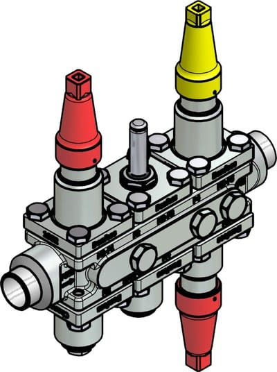 Danfoss ICF 20-6-3RA Flexline valve station, 25 mm, ASME B 36.10M Schedule 80