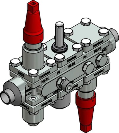 Danfoss ICF 20-6-90 Flexline valve station, 20 mm, EN 10220 (code 027L3424)