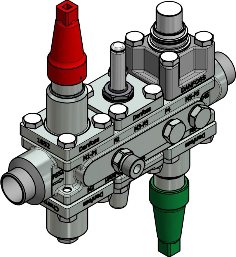 Danfoss ICF 20-6-90 Flexline valve station, 25 mm, EN 10220 (code 027L3426)