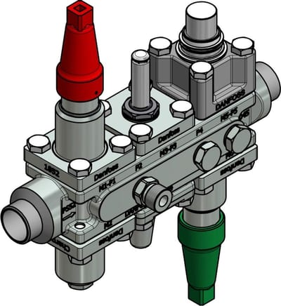 Danfoss ICF 20-6-90 Flexline valve station, 25 mm, EN 10220 (code 027L3426)