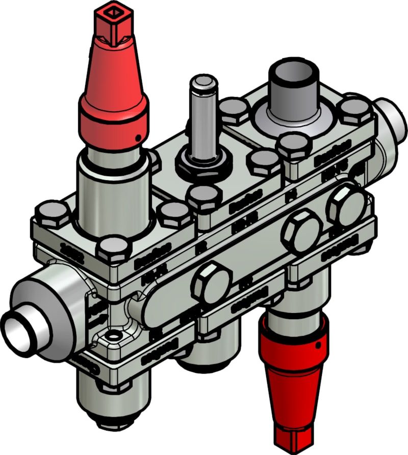 Danfoss ICF 20-6-90 Flexline valve station, 20 mm, EN 10220 (code 027L3441)
