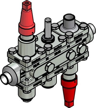 Danfoss ICF 20-6-90 Flexline valve station, 20 mm, EN 10220 (code 027L3441)