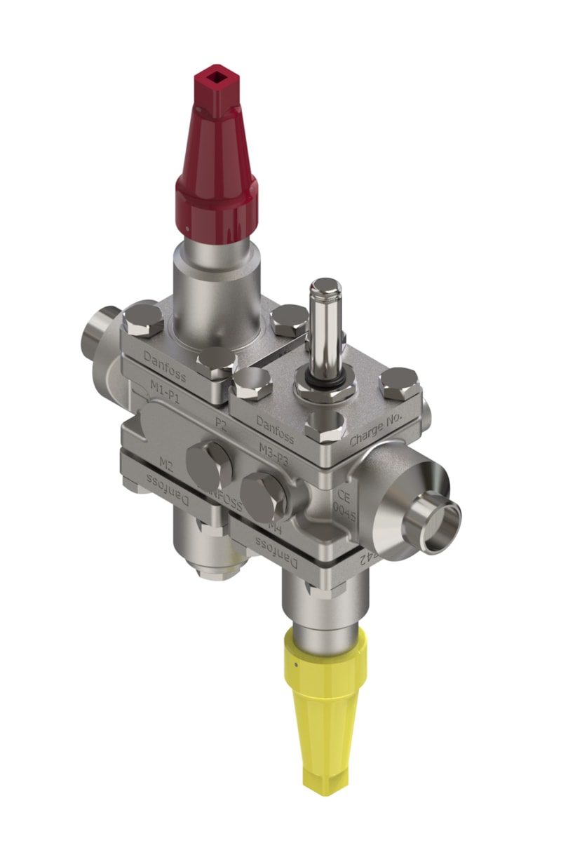 Danfoss ICF SS 20-4-10HRB stainless steel valve station, 25 mm, ASME B 36.19M Schedule 40S (code 027L3583)
