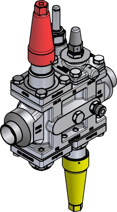 Danfoss ICF SS 25-4-10RB stainless steel valve station, 40 mm, ASME B 36.19M Schedule 40S
