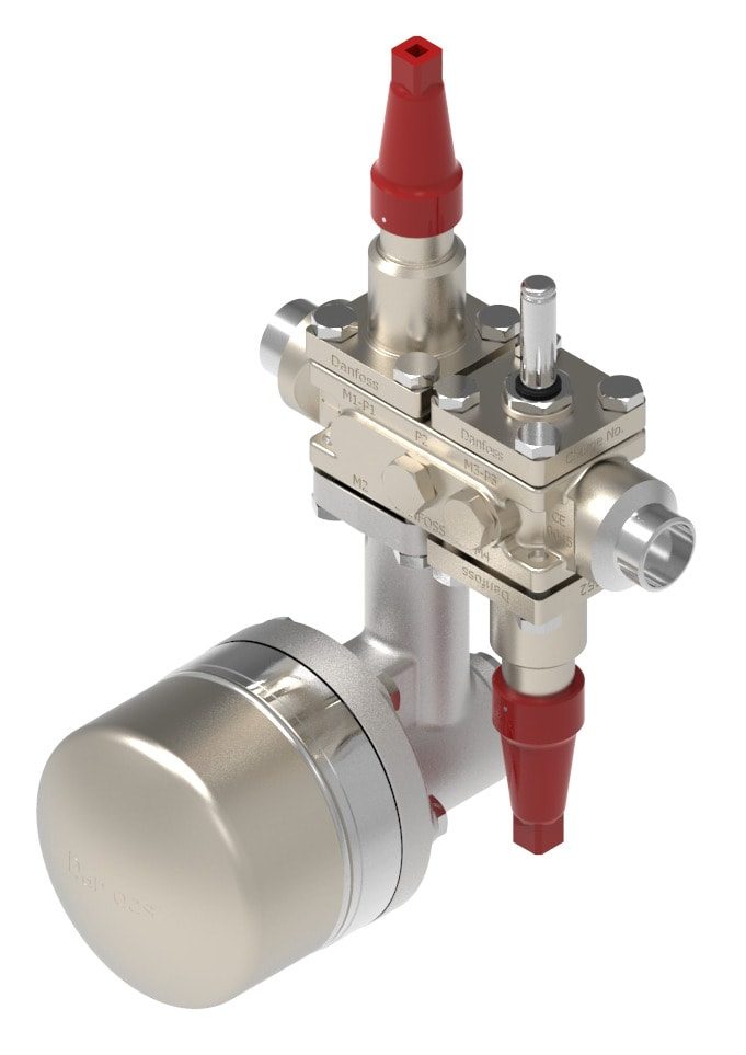 Danfoss ICF 20-4-102D2 carbon steel valve station, 25 mm, EN 10220 (code 027L3602)