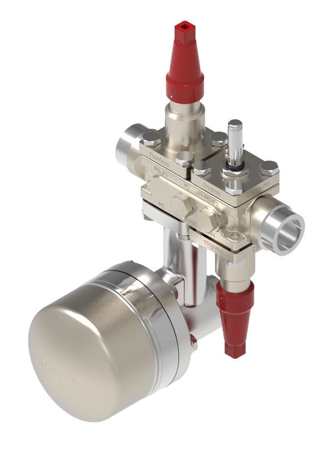 Danfoss ICF 20-4-102D2 carbon steel valve station, 25 mm, ASME B 16.11 (code 027L3608)
