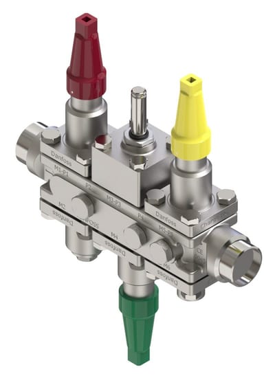 Danfoss ICF SS 20-6-90 stainless steel valve station, 20 mm, EN 10220