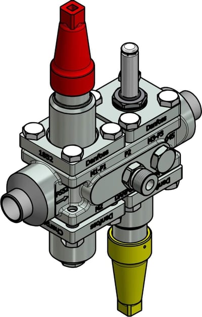 Danfoss ICF 20-4-99RA carbon steel valve station, 20 mm, EN 10220