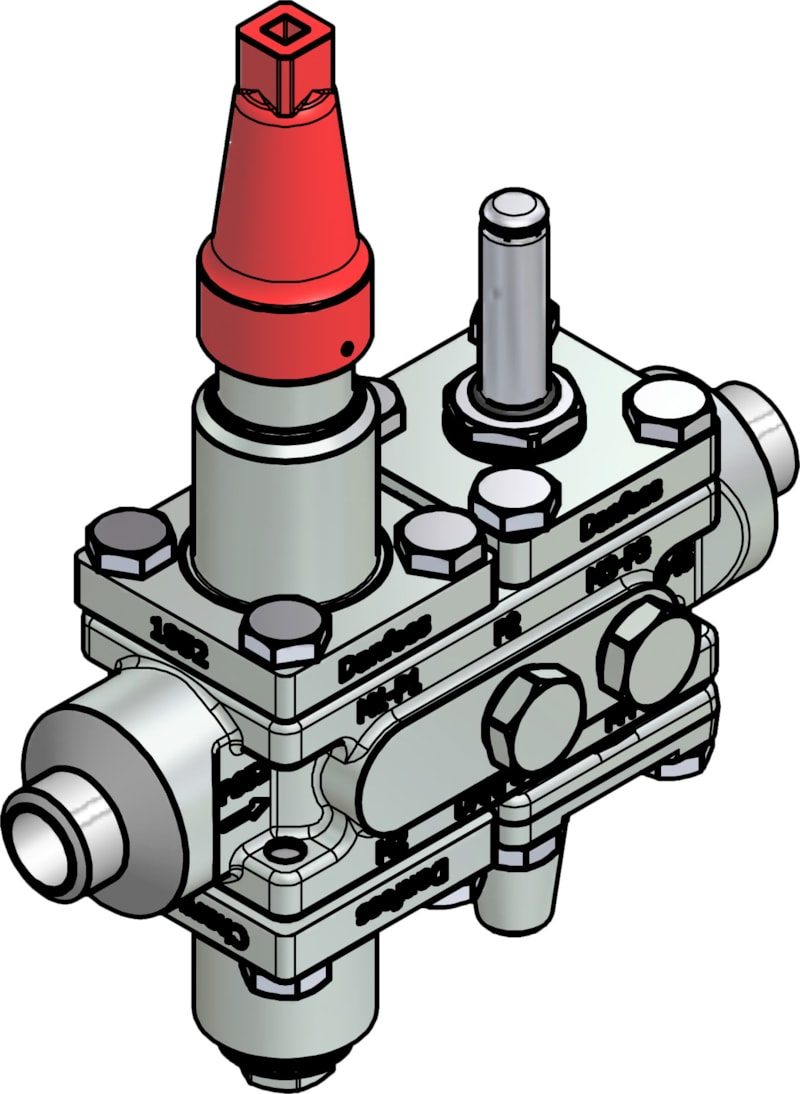 Danfoss ICF 20-4-8 carbon steel valve station, 20 mm, EN 10220 (code 027L3715)