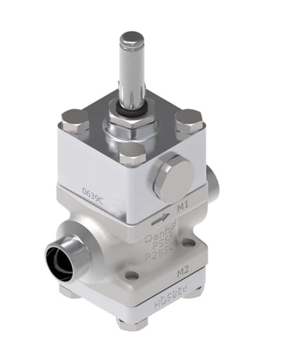 Danfoss ICF 20-2-121H carbon steel valve station, 22 mm, ASME B 16.50
