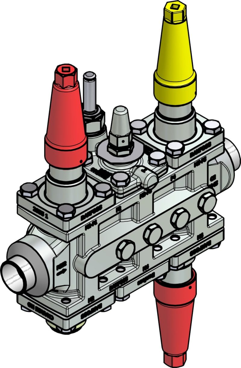 Danfoss ICF 25-6-1RB Flexline valve station, 32 mm, EN 10220 (code 027L4011)